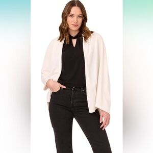 Adrianna Papell Women's Classic S'HUG® Sweater Tunnel Sleeves Ivory Size XS/S